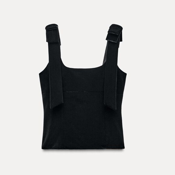 Zara velvet bows top - Picture 6 of 8